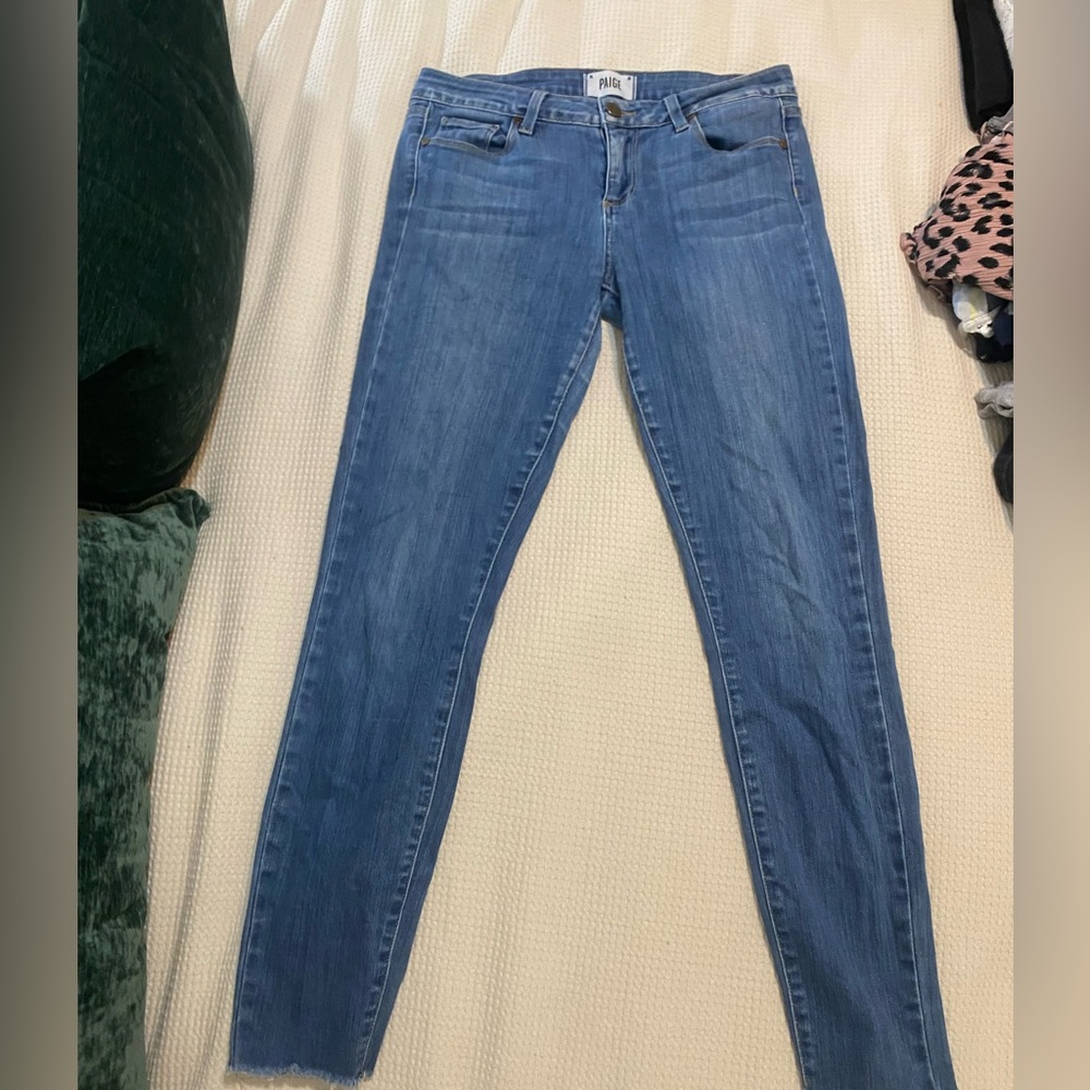 Paige Size 29 Jeans, Worn, Lightly Distressed